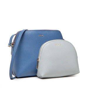 Furla Onda/Artemisia Crossbody Bag Detachable pouch leather Blue