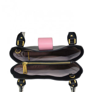 Valentino Bags Snake Print Leather Top Handle Bag Ragusa