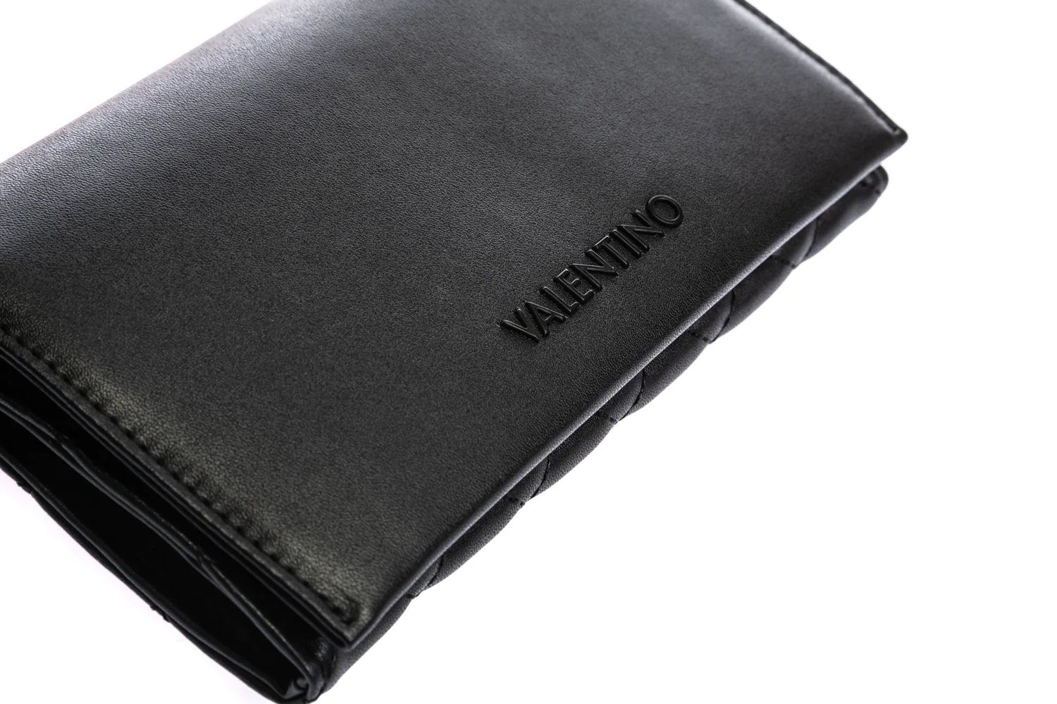 Valentino Bags Special Ross Quilted Envelop Wallet in Black