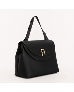 FURLA Primula Top Handle Bag Napa Genuine Leather Black