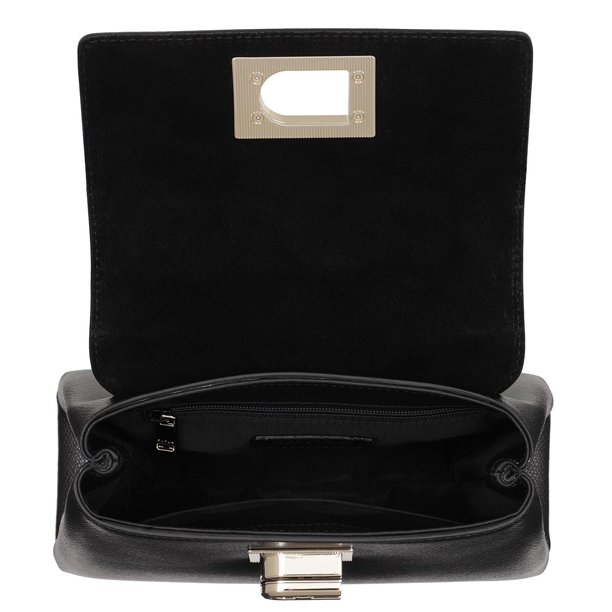 FURLA 1927 Top Handle Bag Napa Genuine Leather Black