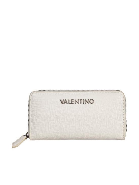 Valentino Bags Divina Zip around Wallet Off White Synthetic