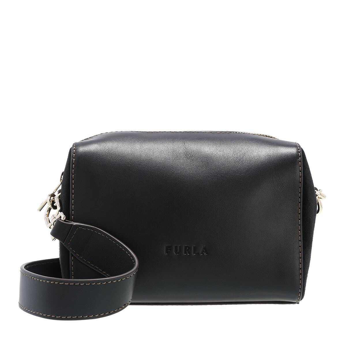FURLA Leather 2way Shoulder Bag Black  PLAYFUL