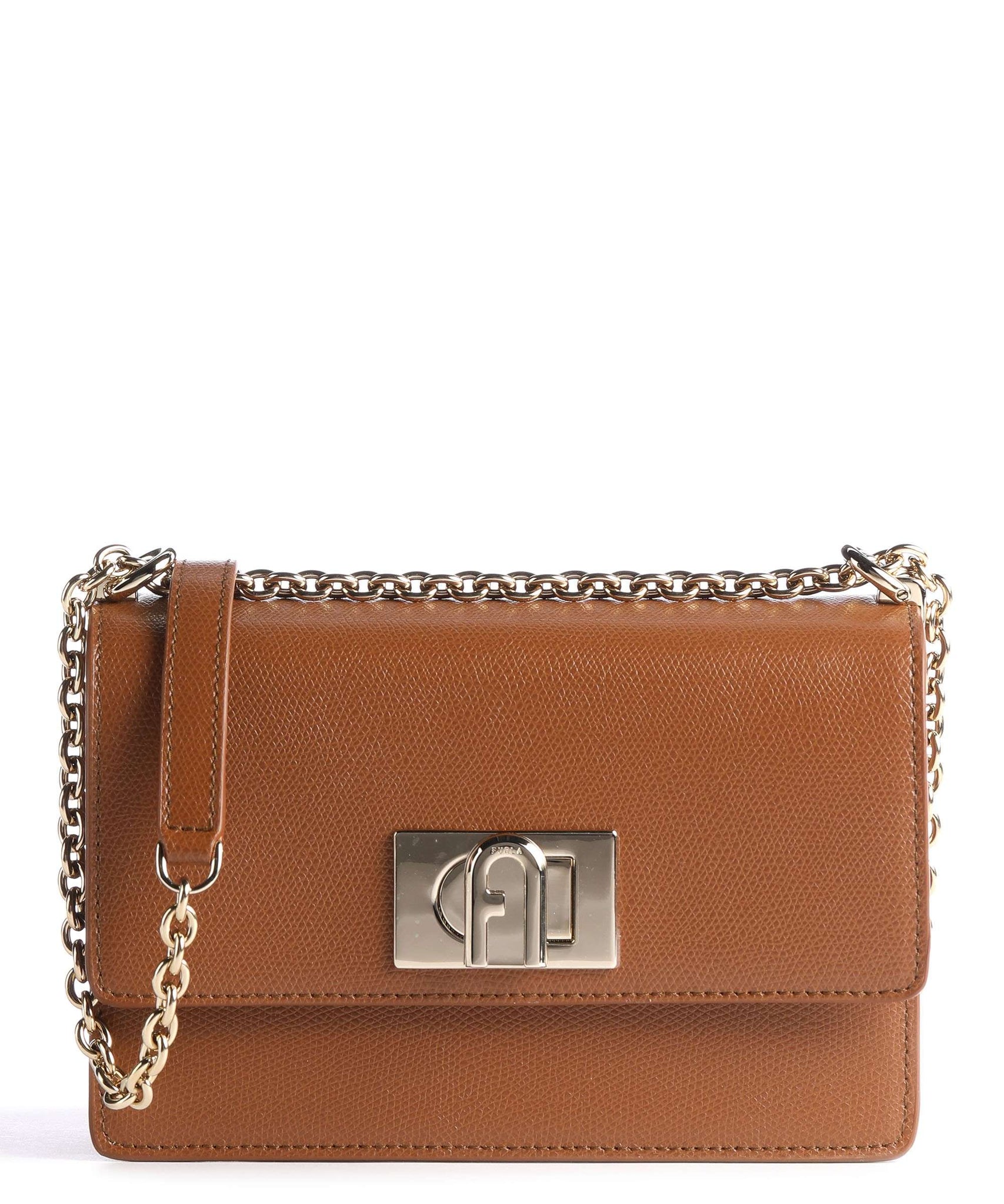 FURLA 1927 Mini Crossbody bag grained leather Cognac | Bags Crossbody Bags | Furla | Fashion2B