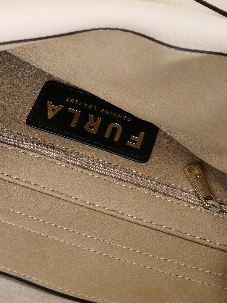 FURLA Primula Top Handle Bag Napa Genuine Leather Beige