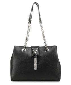 Valentino Bags Divina Shoulder Bag Black Synthetic